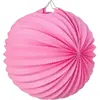 Lampion boule de papier rond rose clair 30cm 