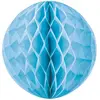 Boule alvéolée bleu dragée 20 cm