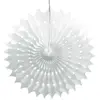 Eventail alvéolé blanc 53 cm