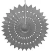 Eventail alvéolé gris 53 cm