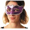 Masque carnaval violet métallisé
