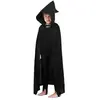 Cape avec capuche pointu noir pour enfant
