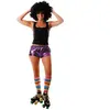 Mini short disco violet, adulte
