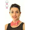 Noeud papillon rose fluo adulte