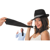Cravate satin noire adulte