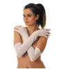 Gants longs 56 cm blancs, adulte