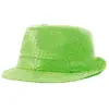 Chapeau borsalino sequin Néon, Vert