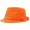 Chapeau borsalino sequin Néon, Orange
