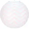 Lanterne Japonaise chevrons rose clair 35cm 
