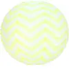 Lanterne japonaise blanche à chevrons jaune 35 cm