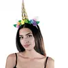 PartyPro Serre Tête Licorne Dorée Avec Fleurs - Multicolores - Taille Unique
