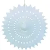 Eventail alvéolé bleu dragée 53 cm