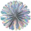 Rosace décorative éventail irisé 53 cm