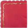 PartyPro 16 Serviettes 33X33CM Rouge et Or