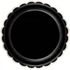 PartyPro Assiette festonee 23cm Noir et Or