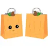 Lot de 4 Sacs chasse aux bonbons, Citrouille