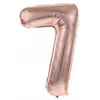 Ballon mylar 36cm CHIFFRE 7, Rose Gold