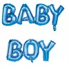 Ballons aluminium lettres Baby Boy bleu 118 x 24 cm