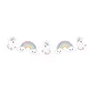 Party Pro Guirlande - Bébé - Licorne - 3,5 M - Rose - Carton Fin Blanc