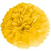 Boule Pompon Papier De Soie jaune 15 cm