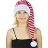 bonnet tricot long sucre orge pompon blanc adulte - partypro 90818