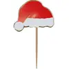 Sachet de 10 pics à cocktail Bonnets de Noël