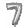 Ballon mylar 36cm CHIFFRE 7, Argent