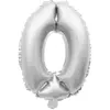 Ballon mylar 36cm CHIFFRE 0, Argent
