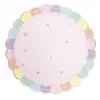 Assiettes en carton festonnées rose pastel - PARTY PRO - Lot de 8 - Enfant - Multicolore