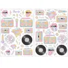 Party Pro 91390ST, Sachet de 100 Stickers années 90's