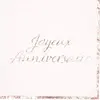Sachet de 16 Serviettes Joyeux Anniversaire, blanc et Rose gold