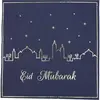 Lot de 16 Serviettes Eid Mubarak, bleu