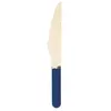 Sachet de 8 couteaux en bois bleu marine et or