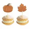 Sachet 10 Pics à cocktail Automne (feuilles & citrouilles)