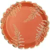 Sachet de 8 assiettes Terracotta et Or 23cm