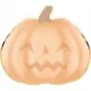Paquet de 8 Assiettes CITROUILLE Halloween pastel en carton 23cm