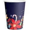 Sachet de 8 gobelets Nuit de Noël bleu marine