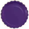 Sachet de 8 Assiettes 23 cm Violet et or