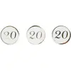 Sachet de 10 gr de Confettis blanc et or âge 20 ans
