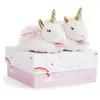 Doudou et Compagnie Doudou & Compagnie Licorne - Chaussons Avec Hochet