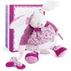 Animal en peluche Doudou et Compagnie Pantin d'activités Cerise