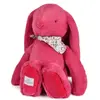 Peluche lapin fleurette fuchsia - 50 cm - doudou et compagnie DC4597