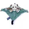 Doudou plat avec marionnette à doigt Panda Les petits Futés (30 cm)