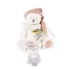 Doudou 25 ans - Ours rose pantin attache sucette