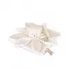 Doudou plat pétales Ours Blanc - 25 cm - Collection Anniversaire