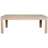Hellin Table moderne extensible bois chêne blanchi massif L200/280 - BOSTON