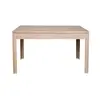 Hellin - Table carrée extensible en chêne blanchi L140/200 - boston