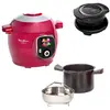 Multicuiseur Moulinex Cookeo 180 Recettes Rouge + Couvercle Extra Cris...