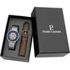 Montre Pierre Lannier  Coffret Homme AUTOMATIC Bleu Cuir Brun