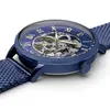 Pierre Lannier Homme 318B468 Milanais PVD bleu